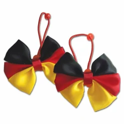 Haargummi 2er Set Deutschland Fanartikel Schwarz Rot Gold Fußball EM WM Zubehör