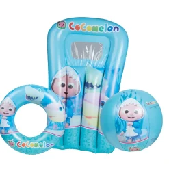 Happy People - Cocomelon 3er Strandset - Wasserball, Schwimmring & Luftmatratze