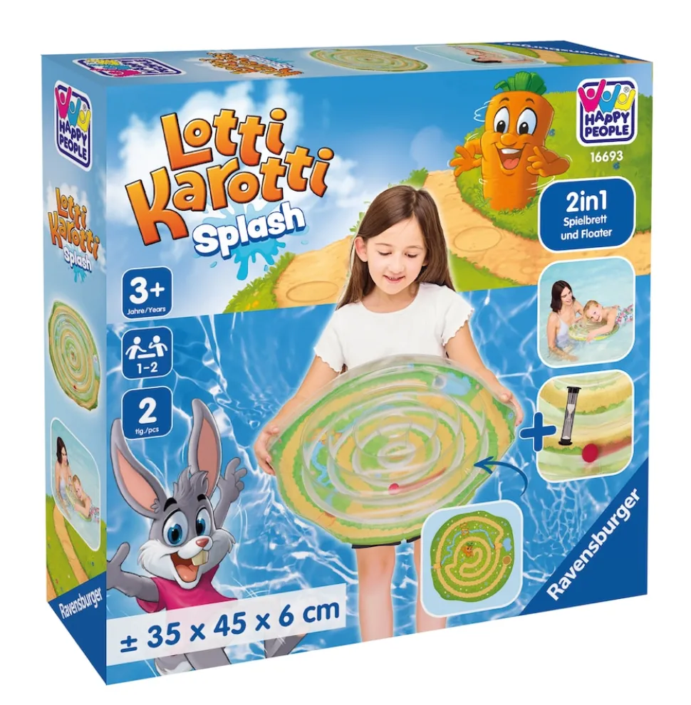 Happy People 16693 - Lotti Karotti Kinderluftmatratze - Das flotte Hasenlabyrinth