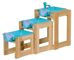 Happy People - Wasser-Spieltisch 3er Set - mit Schleusenfunktion Wasserspielzeug