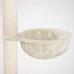 HAPPYPET Katzenhängematte für Kratzbaum Ø40 cm – XL Katzenmulde Ersatzteil – Stabile Liegemulde mit Metallrahmen – Katzenbett Kratzbaum – belastbar bis 15 kg, Creme | Creme