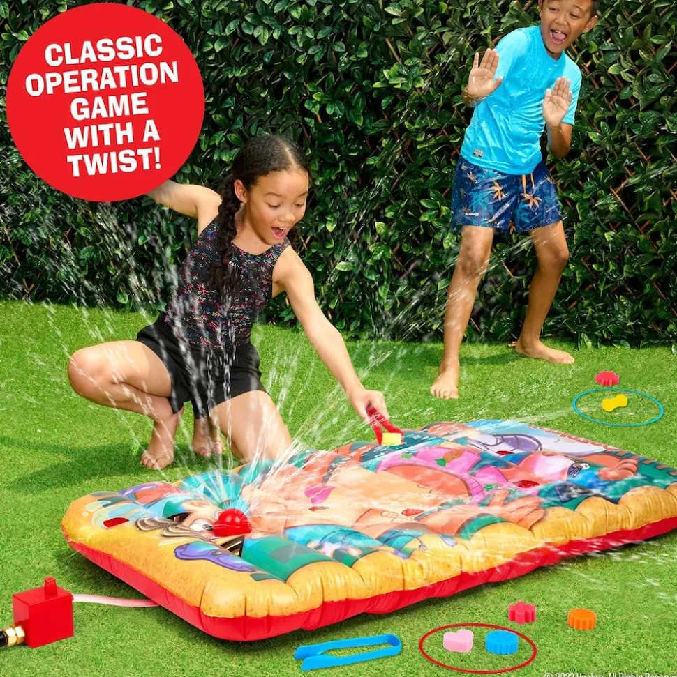 Hasbro Operation Splash Spritzmatte Spielmatte Geschicklichkeit Spiel Sommer Kinder ab 4 Jahren