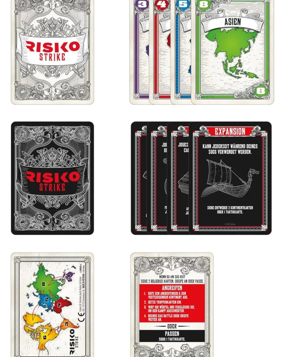 Hasbro - Risiko Strike Kartenspiel Würfelspiel Strategiespiel