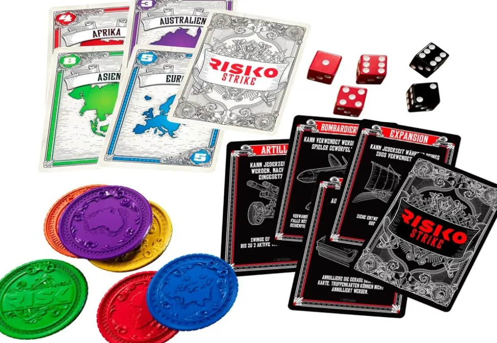 Hasbro - Risiko Strike Kartenspiel Würfelspiel Strategiespiel