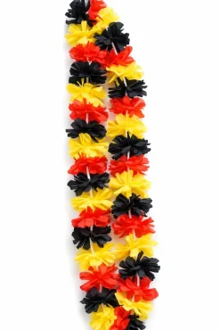 Hawaiikette Deutschland Fanartikel Blumenkette Schwarz Rot Gold Fußball Party