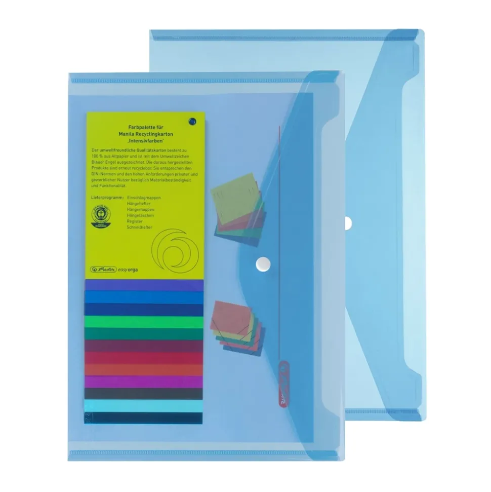 Herlitz Dokumententaschen A4 Polypropylen 2er Set Blau