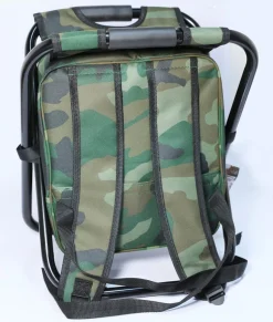 highfeld® Sitzrucksack Ansitzrucksack mit Hocker camouflage Campinghocker Angelhocker Falthocker