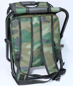 highfeld® Sitzrucksack Ansitzrucksack mit Hocker camouflage Campinghocker Angelhocker Falthocker