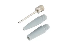 Hochleistungs Standpumpe, für alle Ventilarten, 7 bar, mit Manometer, inkl. Adapter-Set, inkl. Batterien, Aluminium