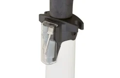 Hochleistungs Standpumpe, für alle Ventilarten, 7 bar, mit Manometer, inkl. Adapter-Set, inkl. Batterien, Aluminium