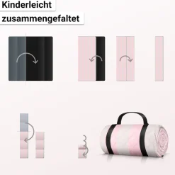 HOEL Picknickdecke Rosa-Ivory