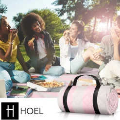HOEL Picknickdecke Rosa-Ivory
