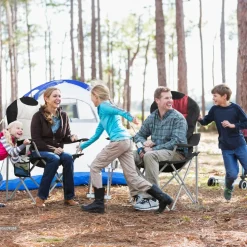 HOMECALL Klappbar Campingstuhl, Hochlehner Angelstuhl, mit Getränkehalter, weiß/schwarz