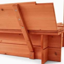 HOME DELUXE Sandkasten mit Sonnensegel BUDDELKISTE - 110 x 110 cm