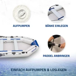 HOME DELUXE Schlauchboot mit Motor PIKE S