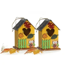 HTI-Living Vogelhaus 2er Set Eule