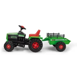 INJUSA Elektrotraktor Basic für Kinder ab 1-3 Jahren – 6V Elektro-Traktor mit Anhänger – Kindertraktor mit Gaspedal, Licht & Sound – Höchstgeschwindigkeit 2-3 km/h