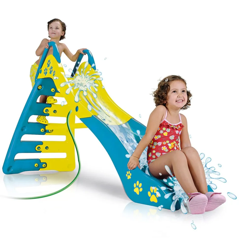 INJUSA Kinderrutsche My First Slide ab 2 Jahre – Gartenrutsche mit Wasserschlauchanschluss für Wasserspaß