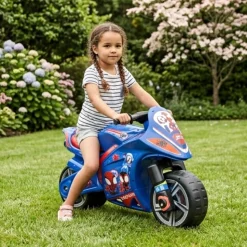 INJUSA Marvel Spidey Moto Laufrad ab 4-7 Jahre – Großes Kindermotorrad Rutscherfahrzeug
