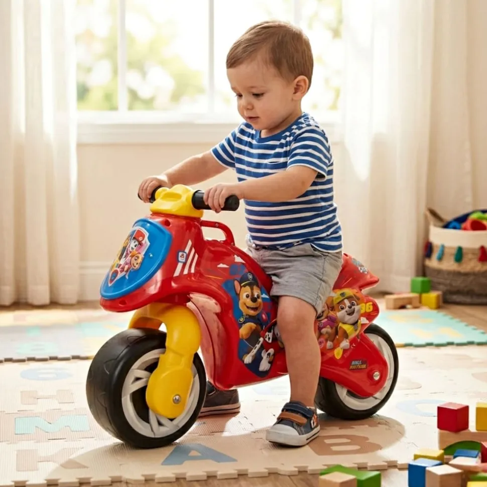 INJUSA Paw Patrol Laufrad ab 18 Monate – Kindermotorrad Rutscherfahrzeug Indoor & Outdoor