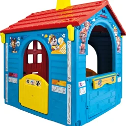 INJUSA Paw Patrol Spielhaus für Kinder ab 3-6 Jahren Kinderhaus mit Haupttür, Briefkasten & Riegel – 2 Seitentüren & Fenster mit Außentheke