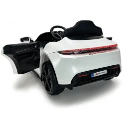 INJUSA Porsche Taycan 12V Elektroauto für Kinder ab 3 Jahren – Luxus Kinderauto mit Licht & Sound