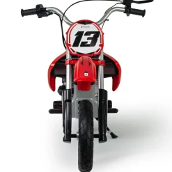 INJUSA Red Fighter Moto Cross Elektromotorrad für Kinder (6-10 Jahre) – 24V Elektro-Motorrad bis 11 km/h