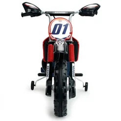 INJUSA Repsol Elektromotorrad für Kinder ab 3 Jahren – Offizielles Racing-Design - Elektrofahrzeug mit Stützrädern & Gaspedal