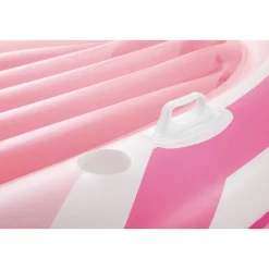 INTEX 57804EU - Luftmatratze - Pink Paradise Boat (244x97x114cm) mit Haltegriffen und Getränkehaltern