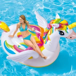 INTEX 57291EU - Mega Unicorn Island XXL Schwimmtier 287x193x165cm Pool Einhorn