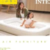 INTEX Kinder Luftbett KidzTravel mit Pumpe und Tasche Reisebett 107x168 Matratze beige