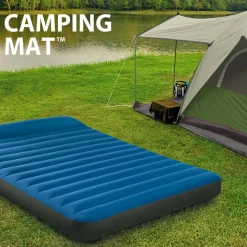 INTEX 64011 - Luftbett - Twin Dura-Beam Truaire inkl. USB-Luftpumpe (blau, 99x191x22cm) Luftmatratze Campingbett