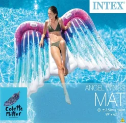 INTEX Luftmatratze Engelsflügel 216x155cm - Pool Lounge mit Griffen