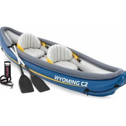 INTEX 68389N Kajak Wyoming C2 2-Personen Schlauchboot 302x89x53cm inkl. Paddel