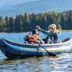 INTEX 68389N Kajak Wyoming C2 2-Personen Schlauchboot 302x89x53cm inkl. Paddel
