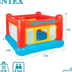 INTEX 48260NP - Jump-O-Lene - Playhouse (174x174x112) Hüpfburg Spielhaus Kinder