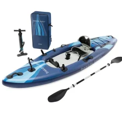 INTEX 68245NP Kajak Dakota Quest aufblasbar Sit On Top 160kg Zubehör Set Kayak