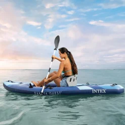 INTEX 68245NP Kajak Dakota Quest aufblasbar Sit On Top 160kg Zubehör Set Kayak