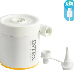 INTEX 64097NP - Luftbett - Dura-Beam Truaire inkl. USB-Luftpumpe (grün, 76x191x17cm) Luftmatratze Campingbett