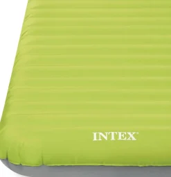 INTEX 64097NP - Luftbett - Dura-Beam Truaire inkl. USB-Luftpumpe (grün, 76x191x17cm) Luftmatratze Campingbett