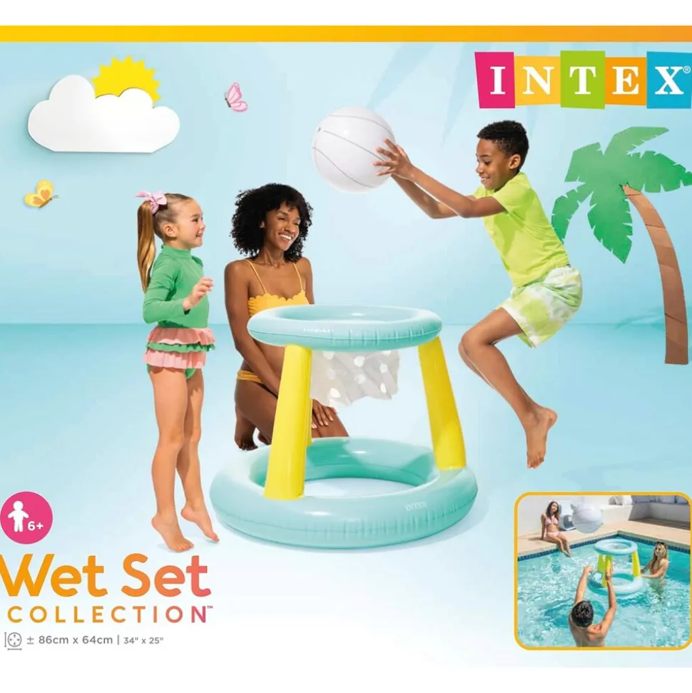 INTEX 56500NP Poolspiel Basketball Mega Floating Hoop Spielzeug Kinder