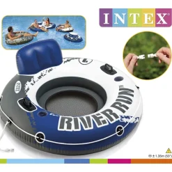 Intex Schwimmring River Run 1 58825EU mit Netzboden Rückenlehne Becherhalter