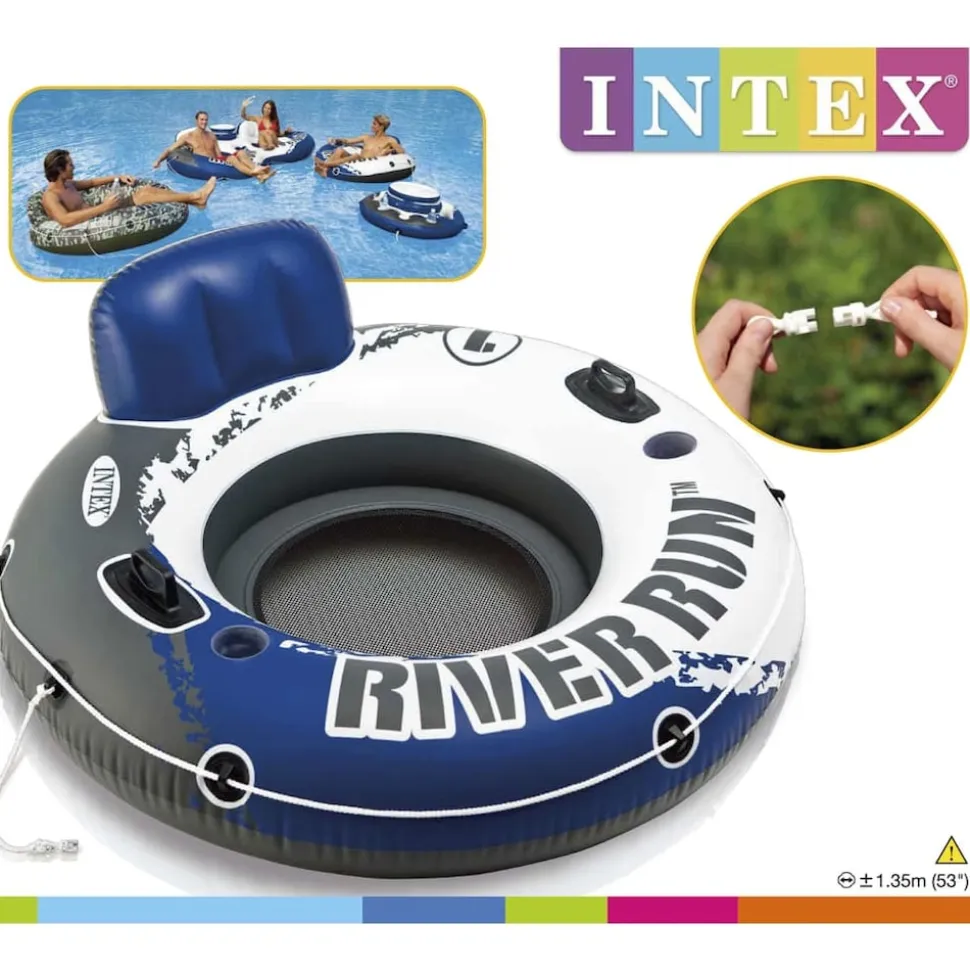 Intex Schwimmring River Run 1 58825EU mit Netzboden Rückenlehne Becherhalter