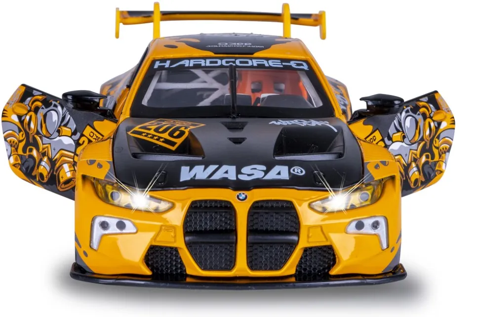 JAMARA BMW M4 GT3 Diecast 1:24 gelb inkl. Knopfzellen