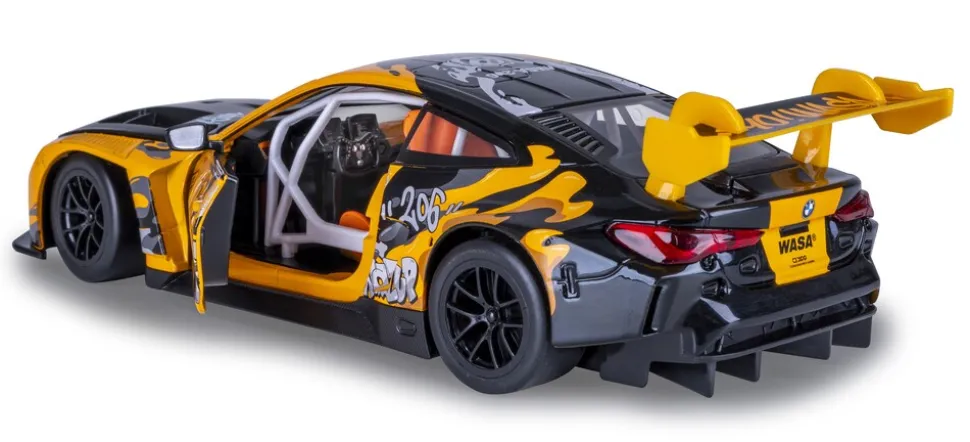 JAMARA BMW M4 GT3 Diecast 1:24 gelb inkl. Knopfzellen