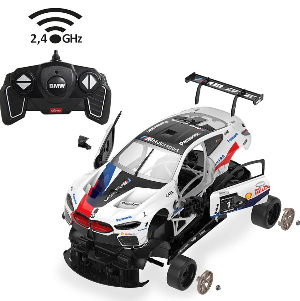 JAMARA BMW M8 GTE 1:18 weiß 2,4GHz Bausatz