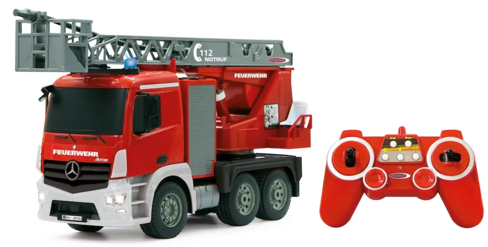 JAMARA Feuerwehr Drehleiter Mercedes-Benz Antos 1:20 2,4GHz mit Spritzfunktion