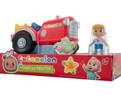 Jazwares - Cocomelon - Mitsing-Traktor mit JJ Spielfigur Lernspielzeug für Kinder ab 2 Jahren