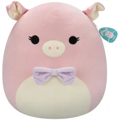 Jazwares SQCR06658 - Squishmallows - Hettie, das Schwein 50 cm – Rosa Plüschfigur & Kissen