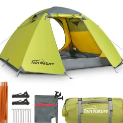 JOIN NATURE Kuppelzelt Campingzelt, Doppellagiges, Ultraleicht, für 4 Personen